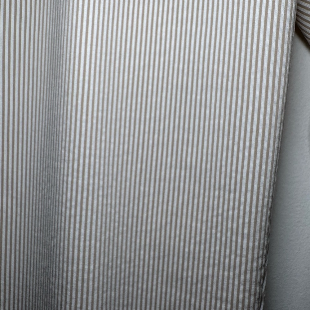 Zac & Rachel Ankle Pull on High Rise Pants Thin Vertical Beige/Cream Stripes S12 - Picture 3 of 9